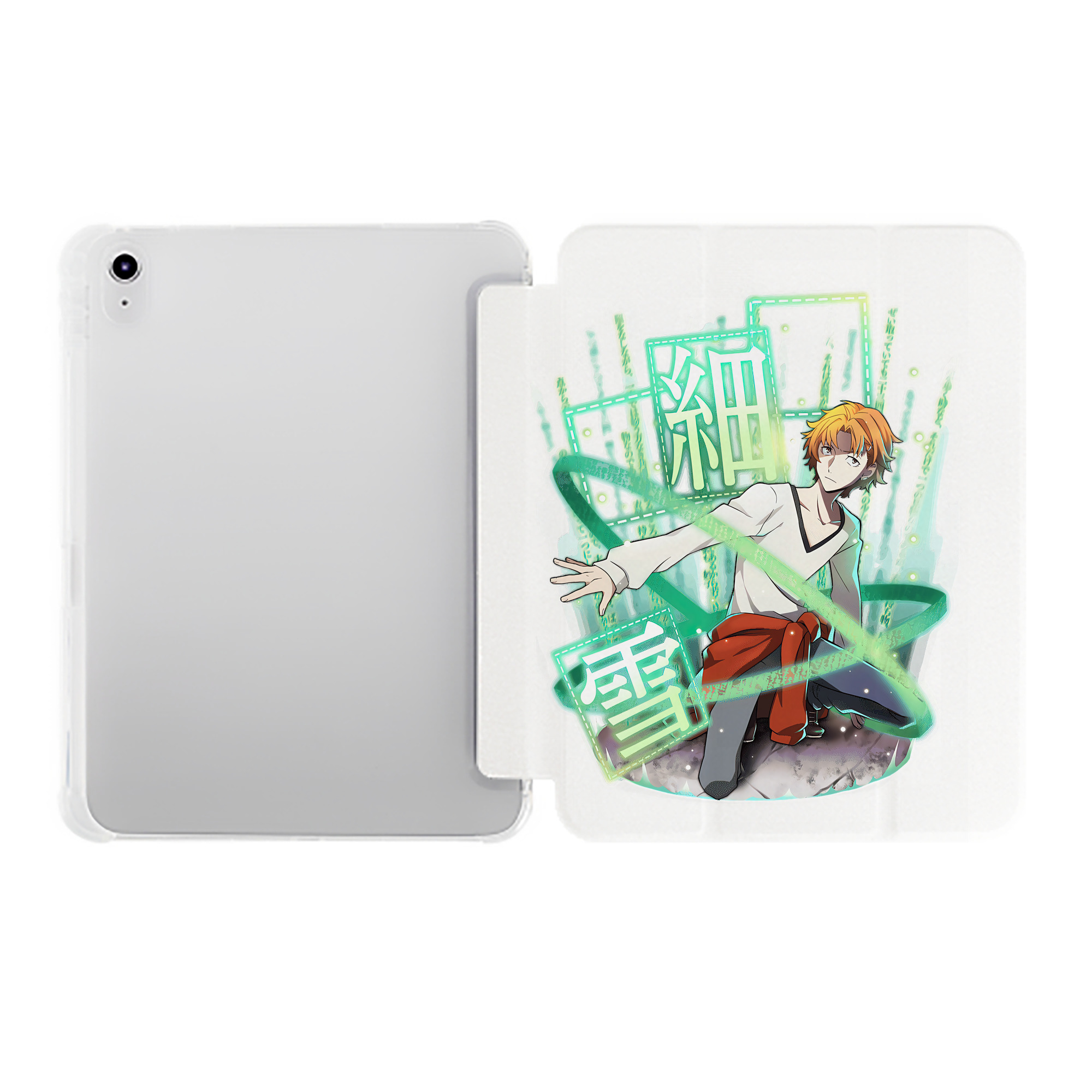（画像用） 文豪ストレイドッグス Bungo Stray Dogs IPad ケース ペン収納付き 三つ折りスタンド PUレザー×シリコン 対応機種9.5/10.5/10.9インチ